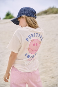 ONLY KOGROSITA LIFE S/S LOOSE PRINT TOP : cloud dancer/positive