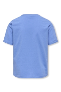 ONLY KOGROSITA LIFE S/S LOOSE PRINT TOP : ultramarine/happy