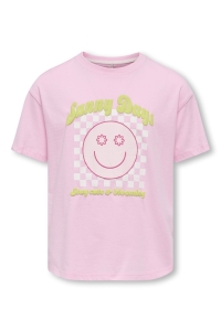 ONLY KOGROSITA LIFE S/S LOOSE PRINT TOP : sweet lilac/sunny