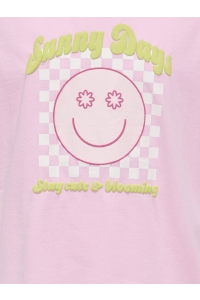 ONLY KOGROSITA LIFE S/S LOOSE PRINT TOP : sweet lilac/sunny