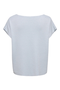 ONLY ONLSHINA SS GLITTER V-NECK CS KNT ballad blue/silver glitter