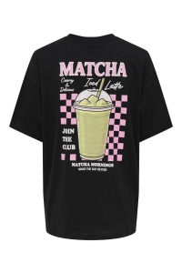 ONLY ONLRITA S/S PRINTED TEE CS JRS black/matcha