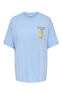 ONLY ONLRITA S/S PRINTED TEE CS JRS placid blue/matcha