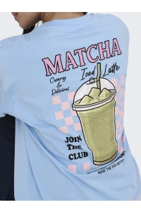 ONLY ONLRITA S/S PRINTED TEE CS JRS placid blue/matcha