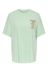 ONLY ONLRITA S/S PRINTED TEE CS JRS mist green/matcha