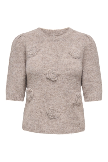 ONLY ONLZAGGIE SS FLOWER O-NECK CC KNT