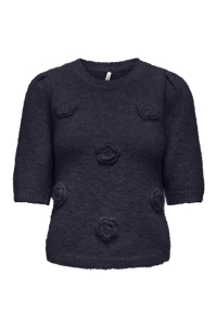 ONLY ONLZAGGIE SS FLOWER O-NECK CC KNT night sky/flower/mel