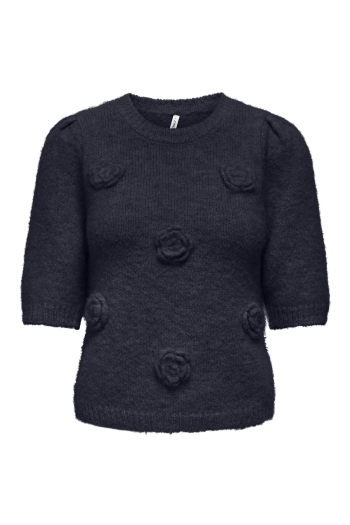 ONLY ONLZAGGIE SS FLOWER O-NECK CC KNT