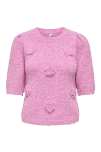 ONLY ONLZAGGIE SS FLOWER O-NECK CC KNT fiji flower/flower/mel