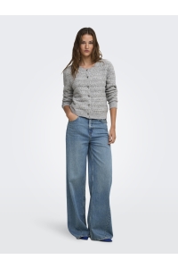 ONLY ONLCABALA LS CABEL CARDIGAN CC KNT medium grey melange/silver heart