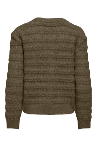 ONLY ONLCABALA LS CABEL CARDIGAN CC KNT beech/mel/silver heart button