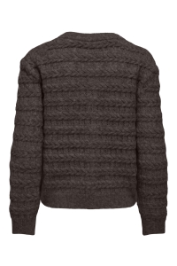 ONLY ONLCABALA LS CABEL CARDIGAN CC KNT coffee bean/mel/silver heart but