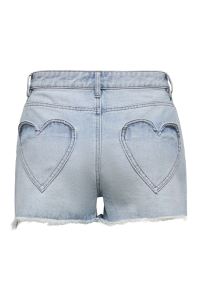 ONLY ONLZUMA HEART POCKET DNM SHORTS GUA light blue denim