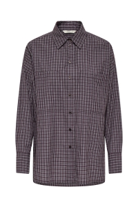 ONLY ONLFENNA L/S OVERSIZE CHECK SHIRT W: winetasting/grey / white check