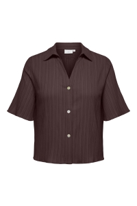 Carmakoma CARMUNICH S/S CRINKLE SHIRT PNT decadent chocolate