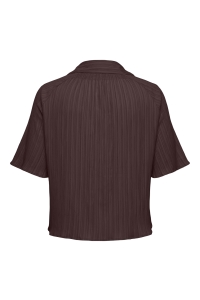 Carmakoma CARMUNICH S/S CRINKLE SHIRT PNT decadent chocolate