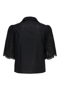 ONLY ONLFRANI S/S EMB BOW TOP WVN black