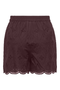 ONLY ONLFRANI EMB PULL UP SHORTS WVN decadent chocolate