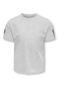 ONLY KOGAMOURA LIFE SS REG PRINT TOP CS : light grey melange/amour night s