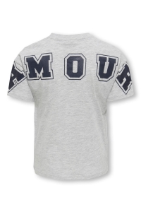 ONLY KOGAMOURA LIFE SS REG PRINT TOP CS : light grey melange/amour night s