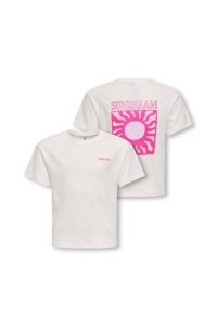 ONLY KOGRUTH SUN LIFE S/S TOP BOX CS JRS cloud dancer/back sundream/orchi