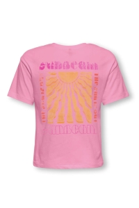 ONLY KOGRUTH SUN LIFE S/S TOP BOX CS JRS begonia pink/back sunbeam