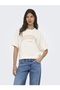 ONLY ONLDAZE S/S RAGLAN UB SWT cloud dancer/riviera