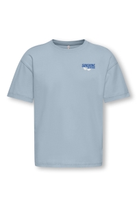 ONLY KOGMANJA LIFE S/S PRINT TOP JRS winter sky/sunshine