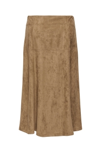 ONLY ONLLIXA MW LONG FAUX SUEDE SKIRT CC: bison