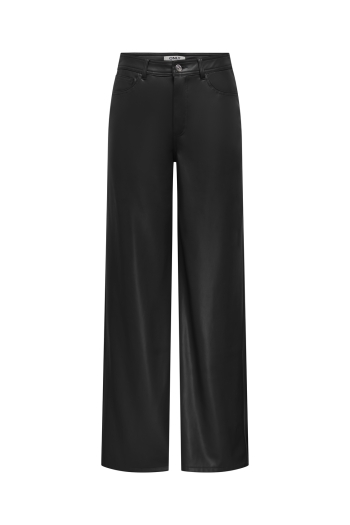 ONLY ONLSMOOTH HW FAUX LEATH WIDE PANT C:
