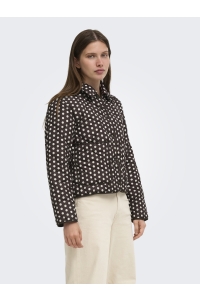 ONLY ONLDOTTIE QUILT AOP JACKET CC OTW coffee bean/dot - cloud dancer