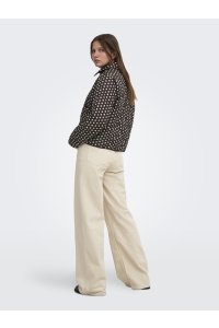 ONLY ONLDOTTIE QUILT AOP JACKET CC OTW coffee bean/dot - cloud dancer