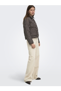 ONLY ONLDOTTIE QUILT AOP JACKET CC OTW coffee bean/dot - cloud dancer