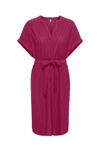ONLY ONLDIANA S/S V-NECK DRESS CS JRS sangria
