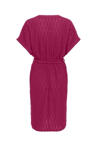 ONLY ONLDIANA S/S V-NECK DRESS CS JRS sangria