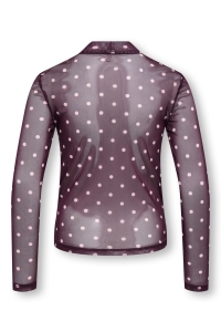 ONLY KOGERICA LIFE MESH L/S TOP VD JRS fig/pink lady dots