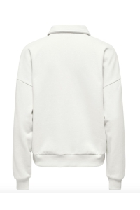 ONLY ONLAGNES L/S POLO CS PR SWT cloud dancer/light gold buttons