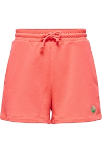 ONLY ONLMINNA SWEAT SHORTS CS PR SWT fiery coral/only badge