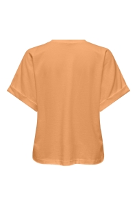 ONLY ONLMINNA S/S TOP CS PR JRS mock orange/only badge