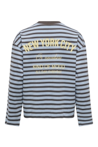 ONLY ONLFREJA L/S STRIPE TOP CC JRS cashmere blue/bracken (ida) prin
