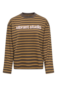 ONLY ONLFREJA L/S STRIPE TOP CC JRS bracken/buckthorn (ida) print vi
