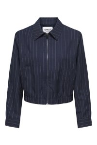 ONLY ONLALINE L/S PINSTRIPE BOMBER JACKE: night sky/white pinstripe