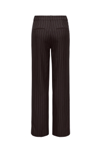 ONLY ONLALINE HW STR PINSTRIPE PANT TLR chocolate torte/white pinstripe
