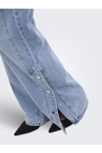 ONLY ONLHOPE HW WIDE BUTTON DNM PIM light blue denim
