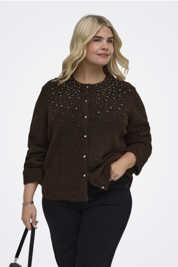 Carmakoma CARMIGGIE LS O-NECK PEARL CARDIGAN :