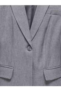 ONLY KOGLINDA LS BOYFR TEXT MEL BLAZER T: medium grey melange/fiji flower