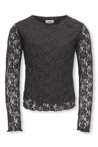 ONLY KOGLEIKA LS LACE TOP JRS NOOS black coffee