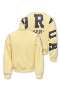 ONLY KOGSWEAT L/S BACK/SLEEVE PRINT SWT : mellow yellow/night sky/florida