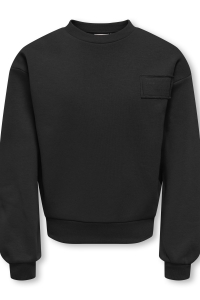 ONLY KOGANNIE LS O-NECK RUFFLE SWT black