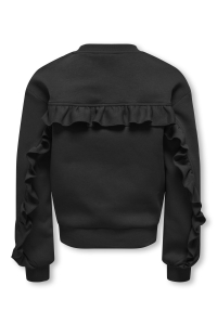 ONLY KOGANNIE LS O-NECK RUFFLE SWT black